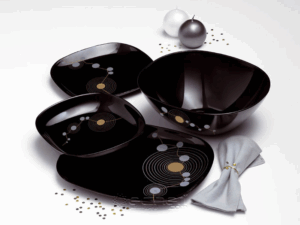 سرویس آرکوپال 19پارچه  سیکویینز مشکیSequins black