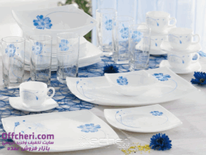 سرویس آرکوپال 44پارچه ایندیگو فلاورز سفید INDIGO-FLOWER