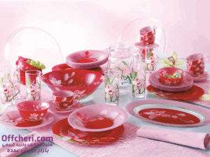 خرید و قیمت سرویس لومینارک فرانسه7+38 پارچه red-orchis