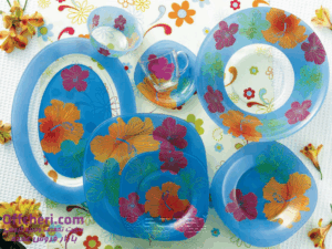 خرید و قیمت سرویس لومینارک فرانسه19 پارچه  hibiscus-blue-big