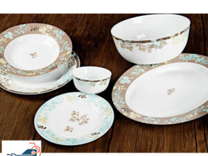سرویس آرکوپال 26 پارچه بورمیولی گرد مدل فولیاژ Bormioli Dinnerware Set