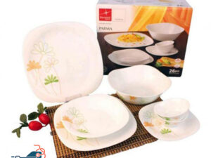 سرویس آرکوپال 26 پارچه بورمیولی مربع مدل ادیسه نارنجی        Bormioli Odysee Dinnerware Sets