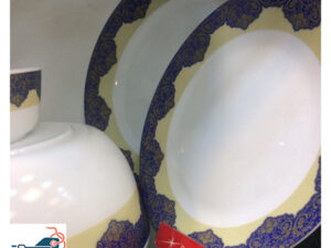 سرویس آرکوپال 26 پارچه بورمیولی گرد مدل اطلسی سرمه ای - Bormioli Dinnerware Set