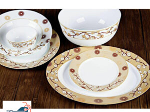 سرویس آرکوپال 26 پارچه بورمیولی مدل شکوفه کرم - Bormioli Dinnerware Set