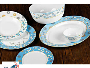 سرویس آرکوپال 26 پارچه بورمیولی گردمدل شکوفه آبی - Bormioli Dinnerware Set