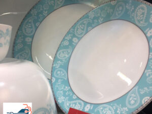 سرویس آرکوپال 26 پارچه بورمیولی گرد مدل ترمه آبی - Bormioli Dinnerware Set