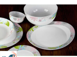 سرویس آرکوپال 26 پارچه بورمیولی گرد مدل هلما طوسی - Bormioli Dinnerware Set