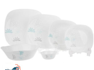 سرویس آرکوپال 26 پارچه بورمیولی مربع مدل ادیسه سبز       Bormioli Odysee Dinnerware Sets