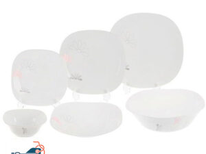 سرویس آرکوپال 26 پارچه بورمیولی مربع مدل ادیسه صورتی        Bormioli Odysee Dinnerware Sets