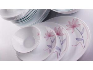 سرویس آرکوپال بورمیولی 26 پارچه بیضی مدل تینا صورتی    BORMIOLI PROMETEO 26 PCS DINNERWARE SET