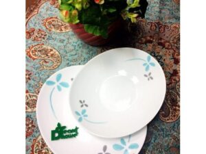 سرویس آرکوپال بورمیولی 26 پارچه بیضی مدل نارین آبی  BORMIOLI PROMETEO 26 PCS DINNERWARE SET