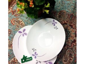 سرویس آرکوپال بورمیولی 26 پارچه بیضی مدل نارین بنفش   BORMIOLI PROMETEO 26 PCS DINNERWARE SET