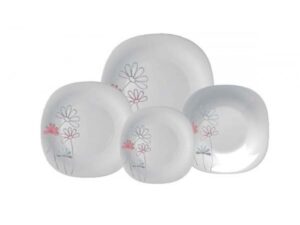 سرویس آرکوپال بورمیولی 26 پارچه مربع مدل ادیسه قرمز - BORMIOLI PARMA 26 PCS DINNERWARE SET1